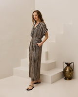 Peacock Pants - Black Stripe