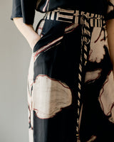 Peacock Pants - Black Floral