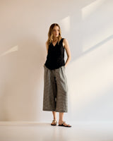 Wrap Gilet - Black Linen