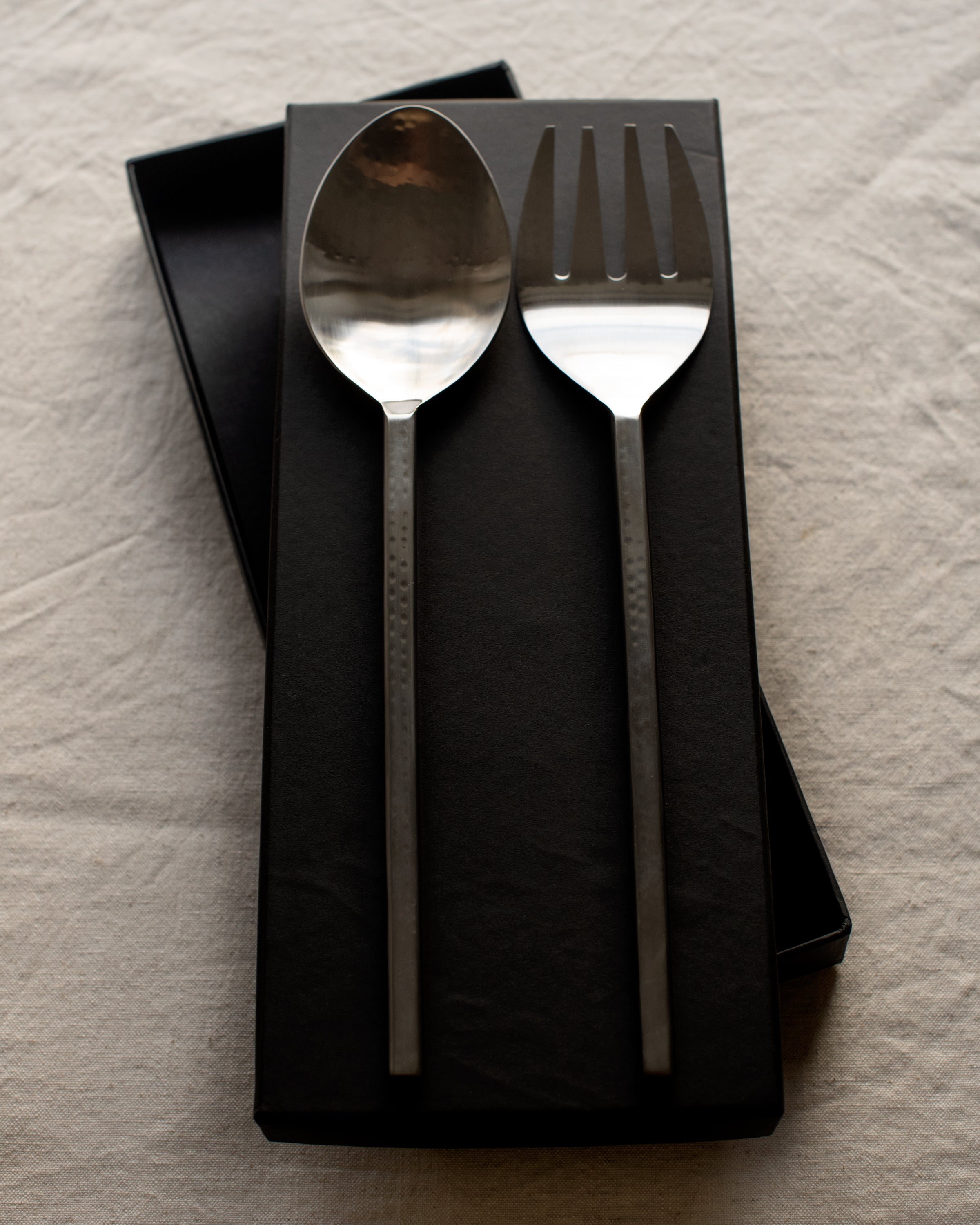 Hand Hammered Salad Servers