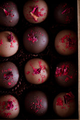 Mallow & Raspberry Domes Milk & Dark Chocolate 12's