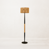 Mbele Floor Lamp with Paper Rope Shade – Black