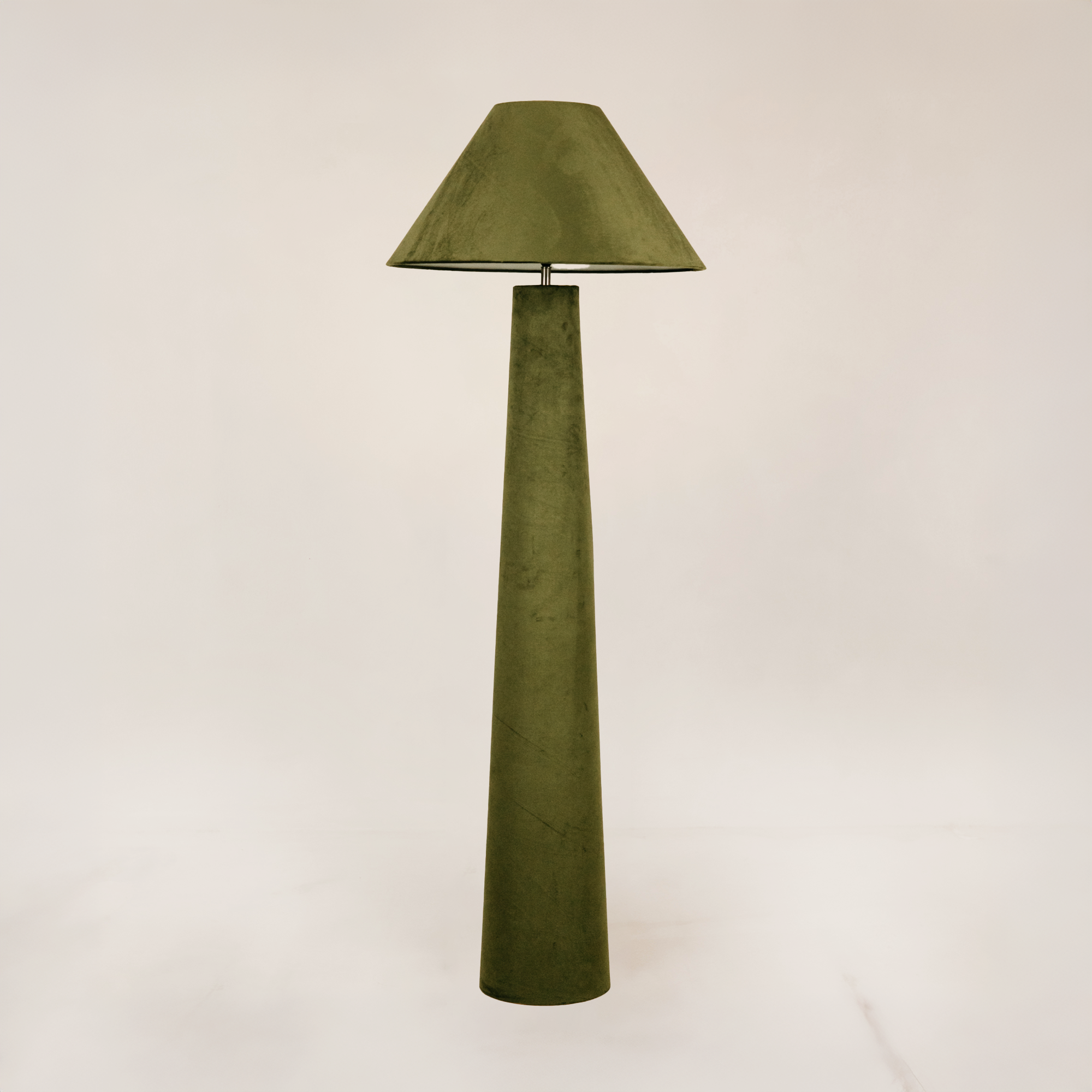 Oil Green Velvet Floor Lamp