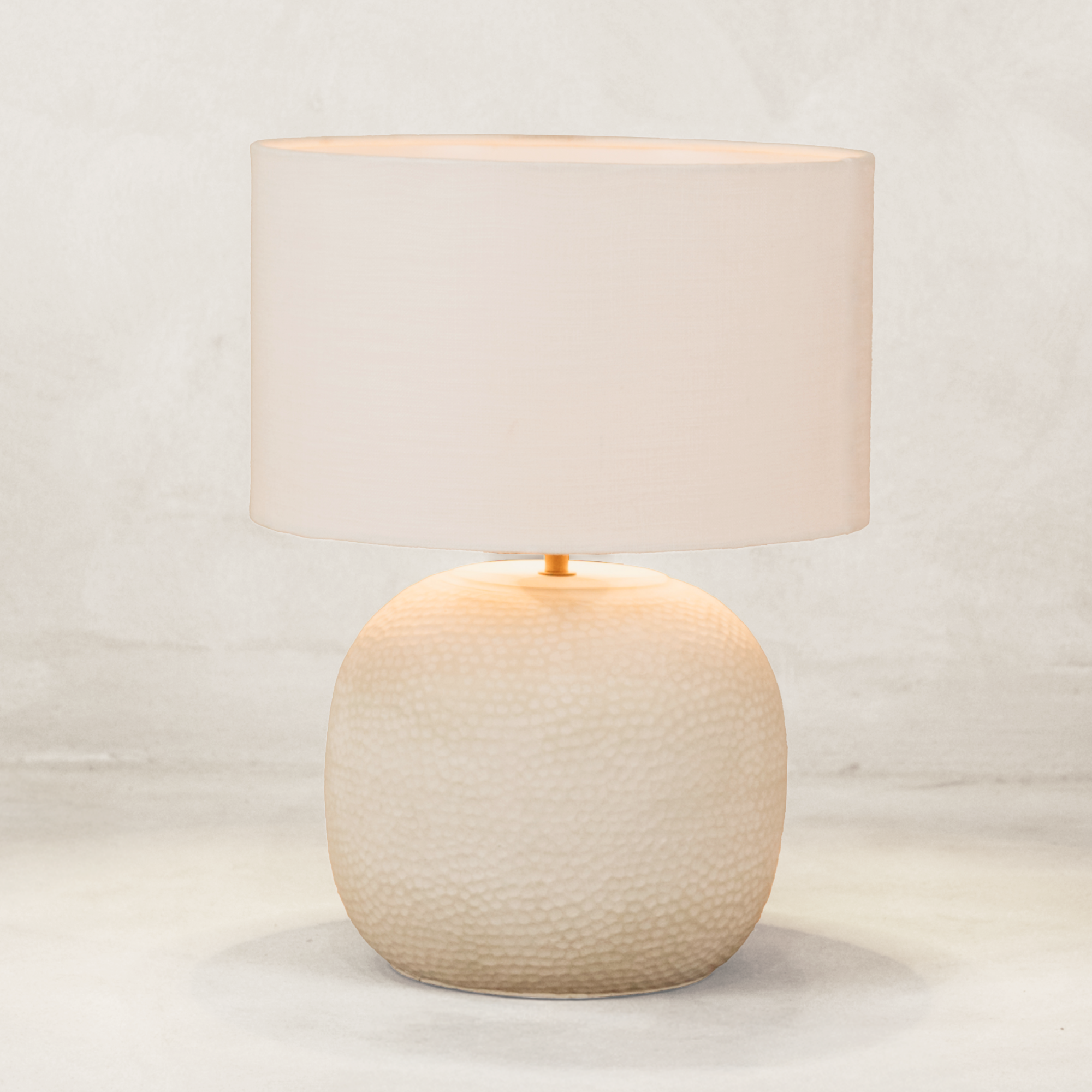 Annona Table Lamp with Linen Shade – Cream