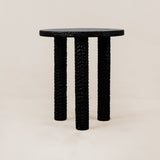 Chiselled Side Table – Black
