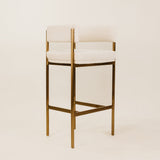 Kaya Bar Chair – White & Gold