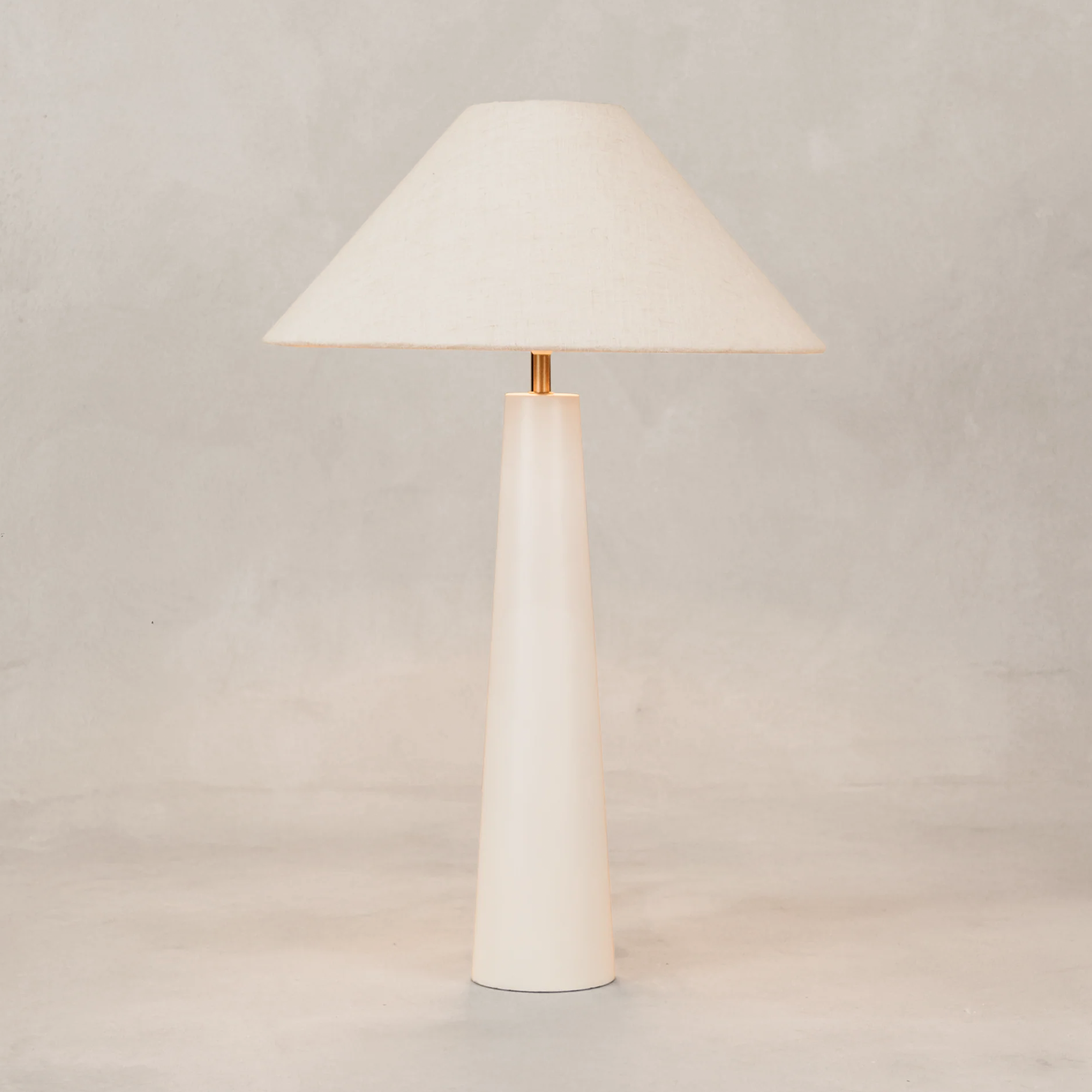 Mitaria Table Lamp with Linen Shade – White
