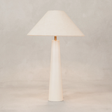 Mitaria Table Lamp with Linen Shade – White