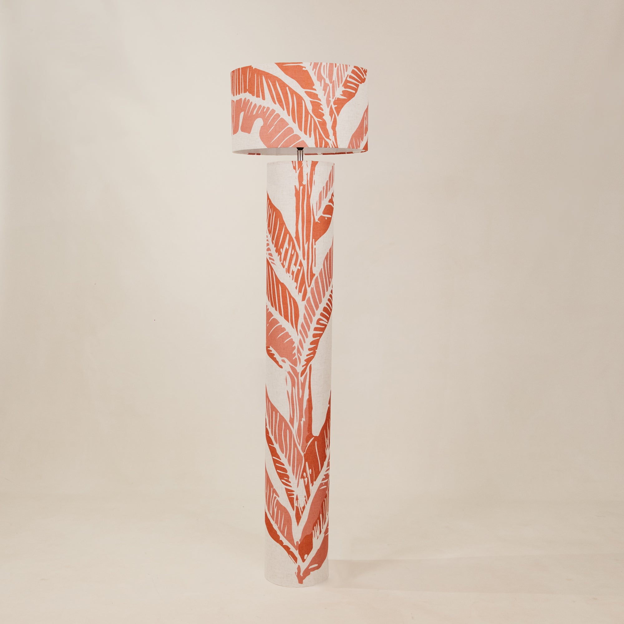 Palm Fountain Barrel Floor Lamp