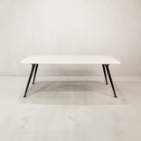 Saba Dining Table – White & Black