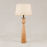 Sabie Table Lamp with Tapered Linen Shade – Blonde