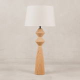 Satara Table Lamp with Tapered Linen Shade – Blonde