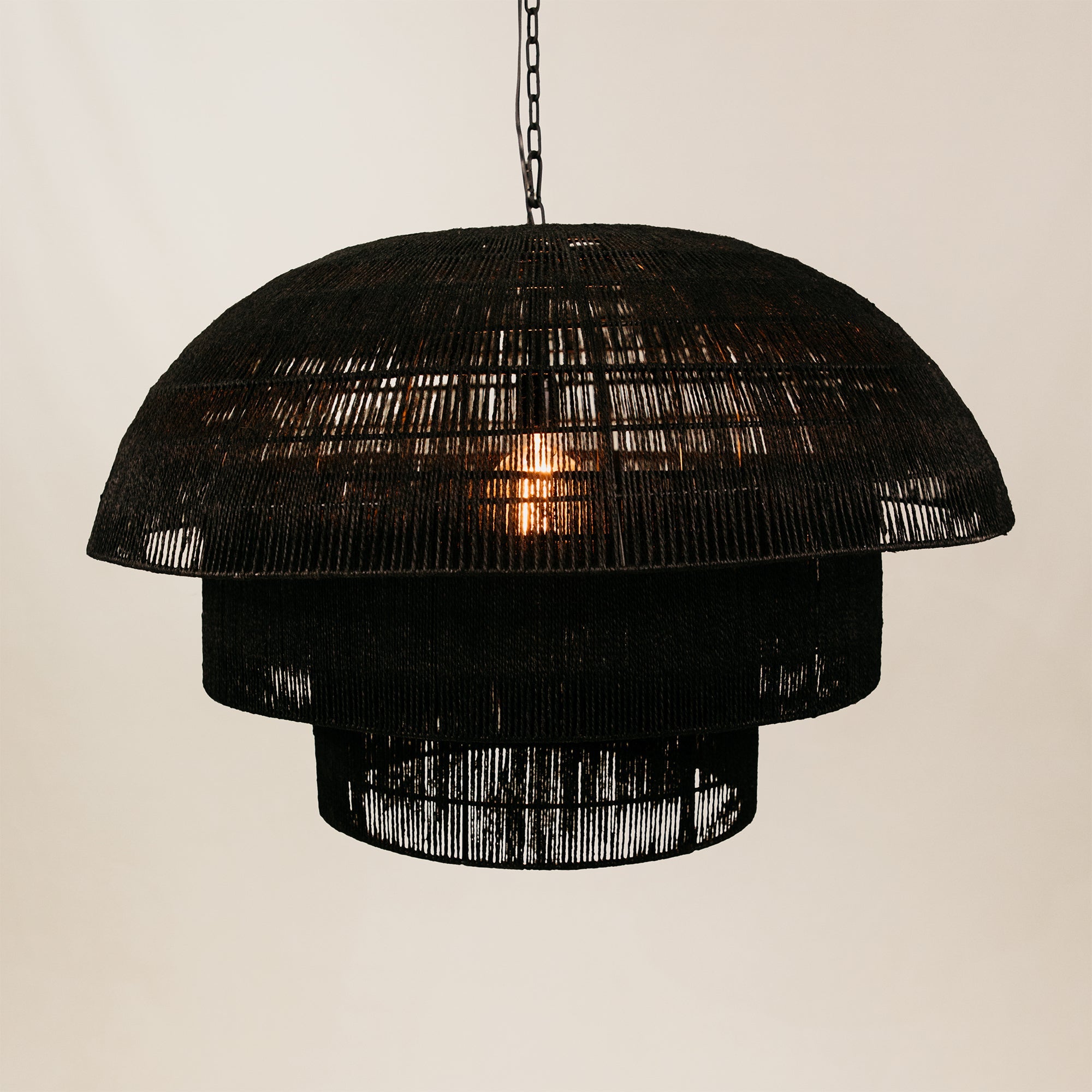 Tundra Jute Pendant – Black