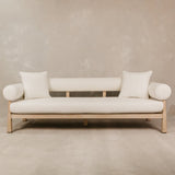 Vista Large Three Seater Ashwood Couch – White