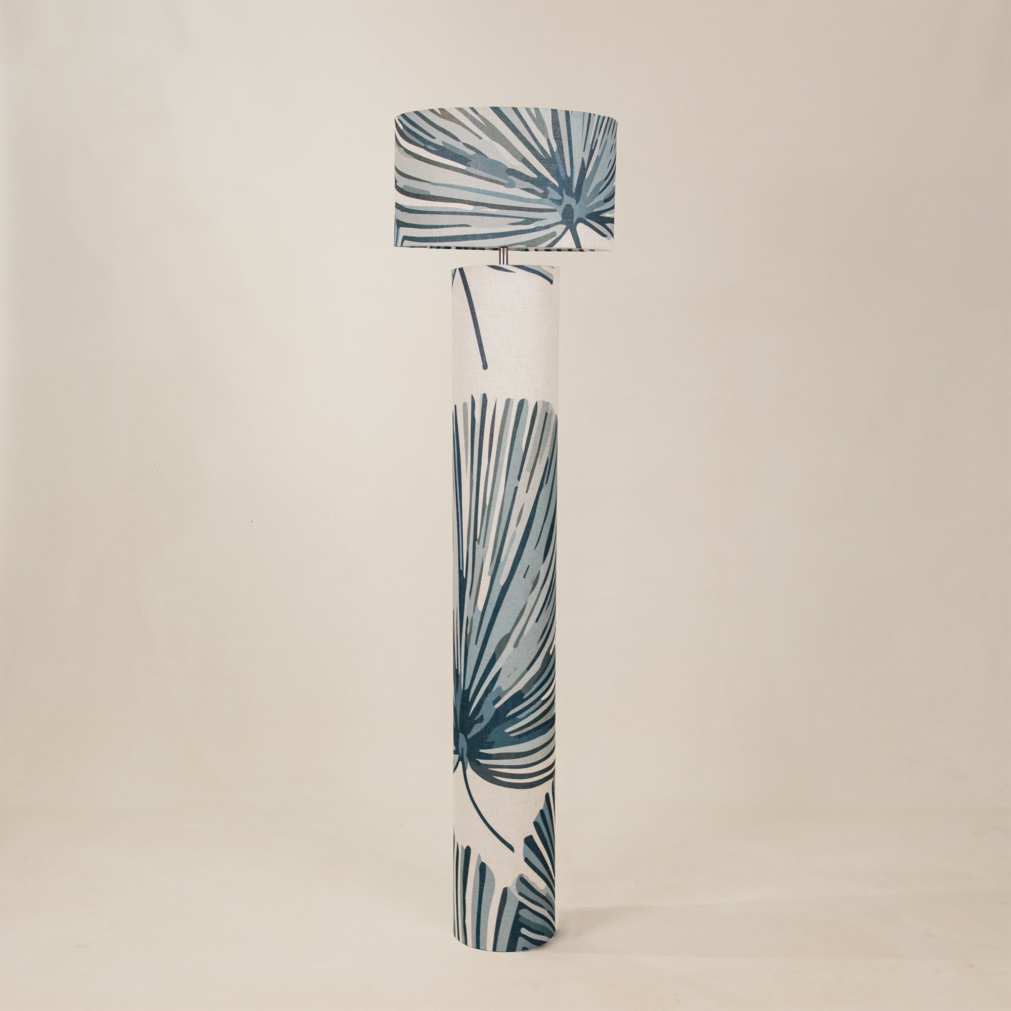 Fan Palm Barrel Floor Lamp