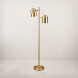 Gemini Brass Floor Lamp