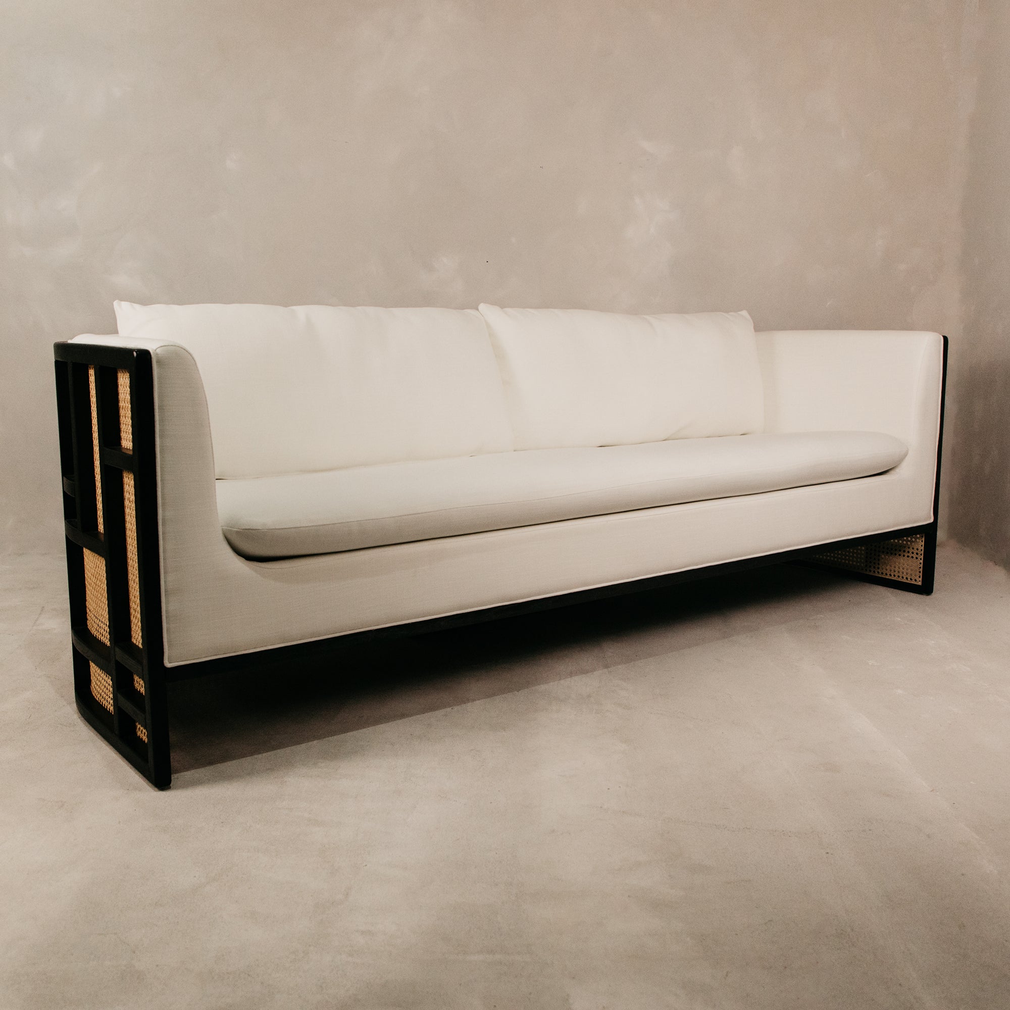 Horizon Large Three Seater Couch – Black & White