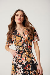 Sadie Maxi Dress in Oriental Floral