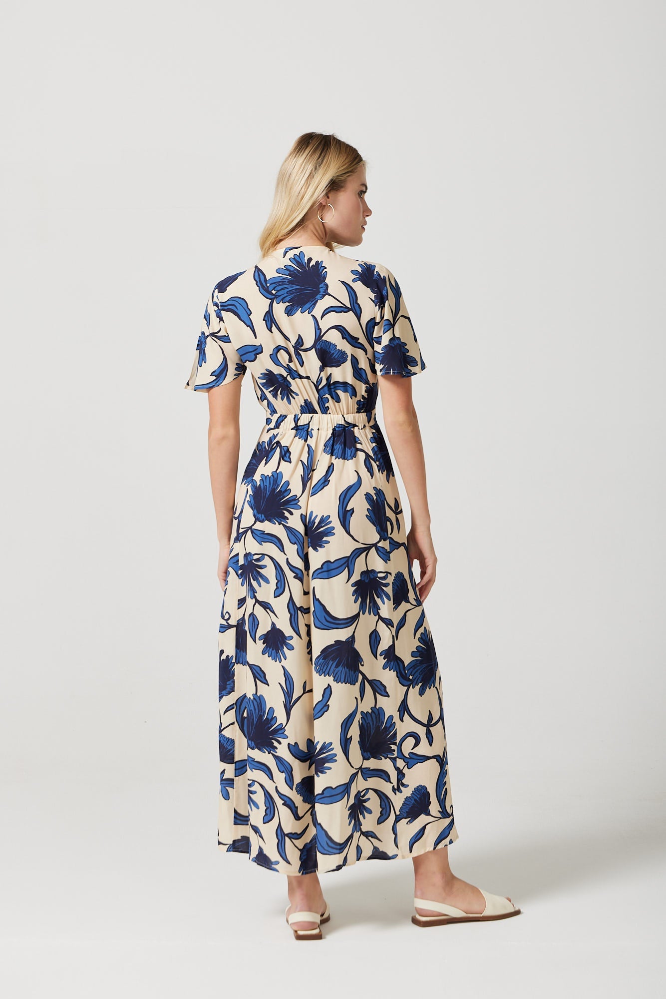 Sadie Maxi Dress in Delft Botanical