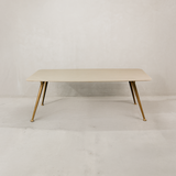 Saba Dining Table – Grey & Gold