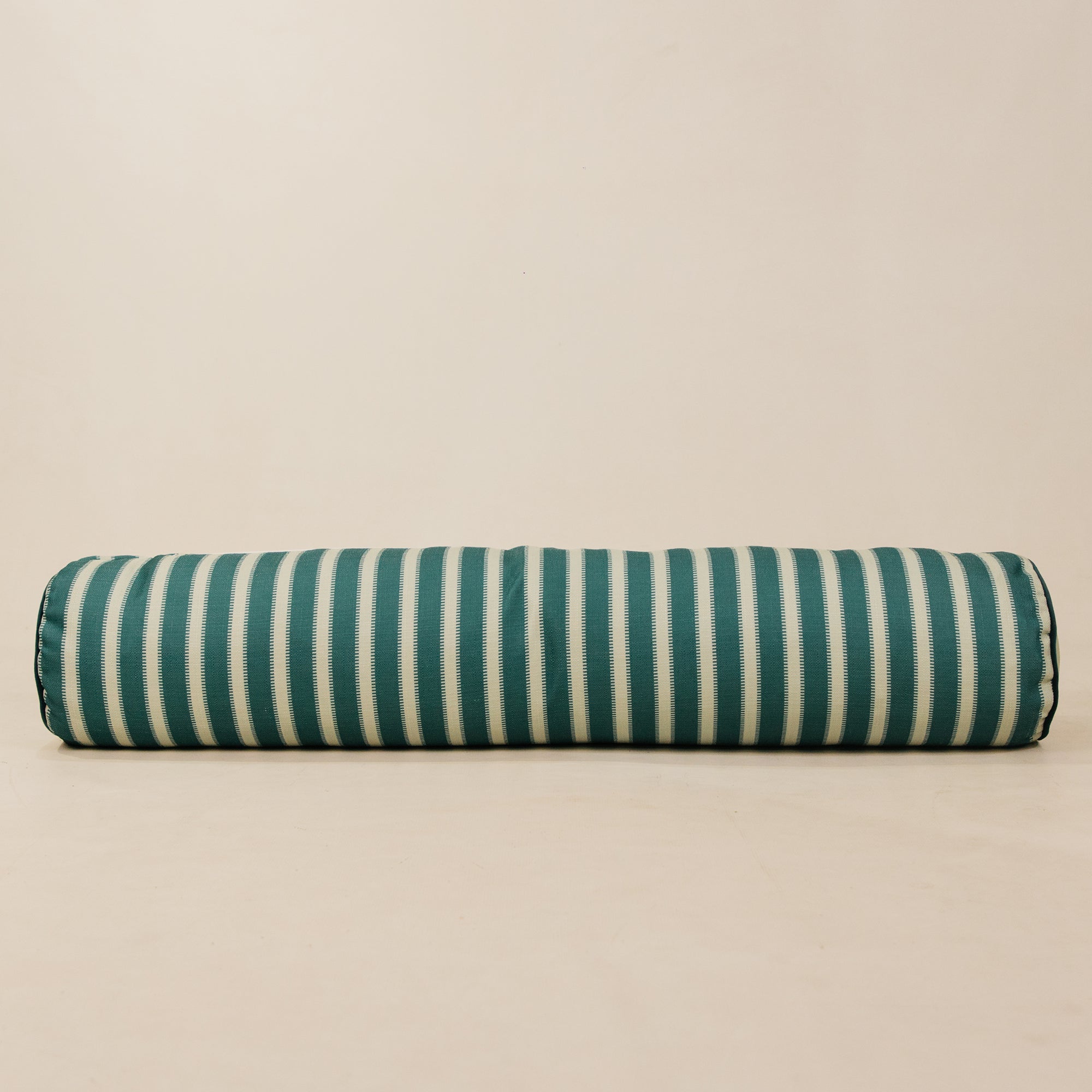 Teal Stripe Bolster 22 x 120cm