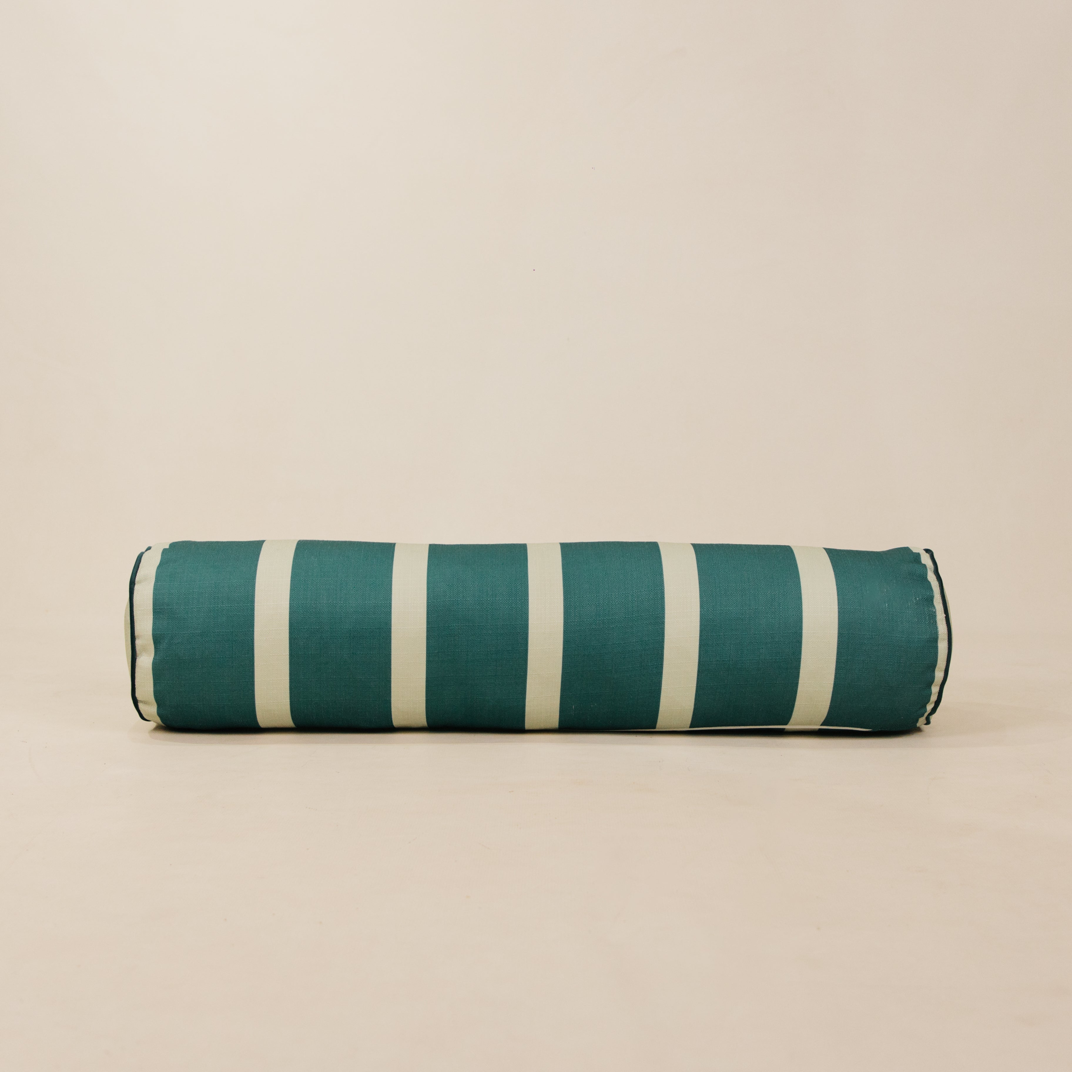 Teal Stripe Bolster 22 x 95cm