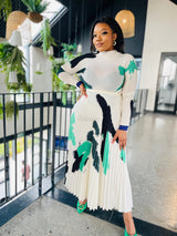 Zari Cream Pleat Set - Luxury Quality
