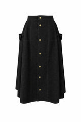 Atlas Denim Shirt and Skirt Matching Set