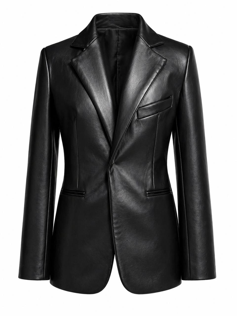 Sable Form Faux Leather Pencil Skirt