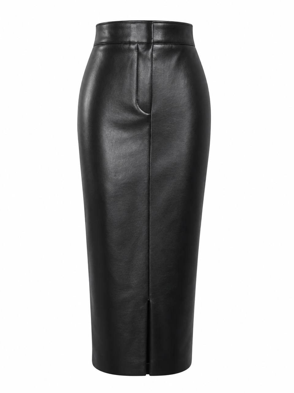 Sable Form Faux Leather Pencil Skirt