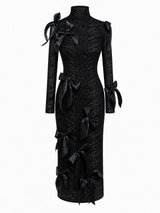 Sable Form Ribbon Lace Dress