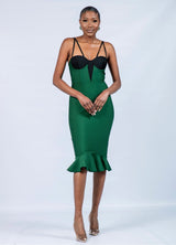 Lily Ruffle Bandage Dress