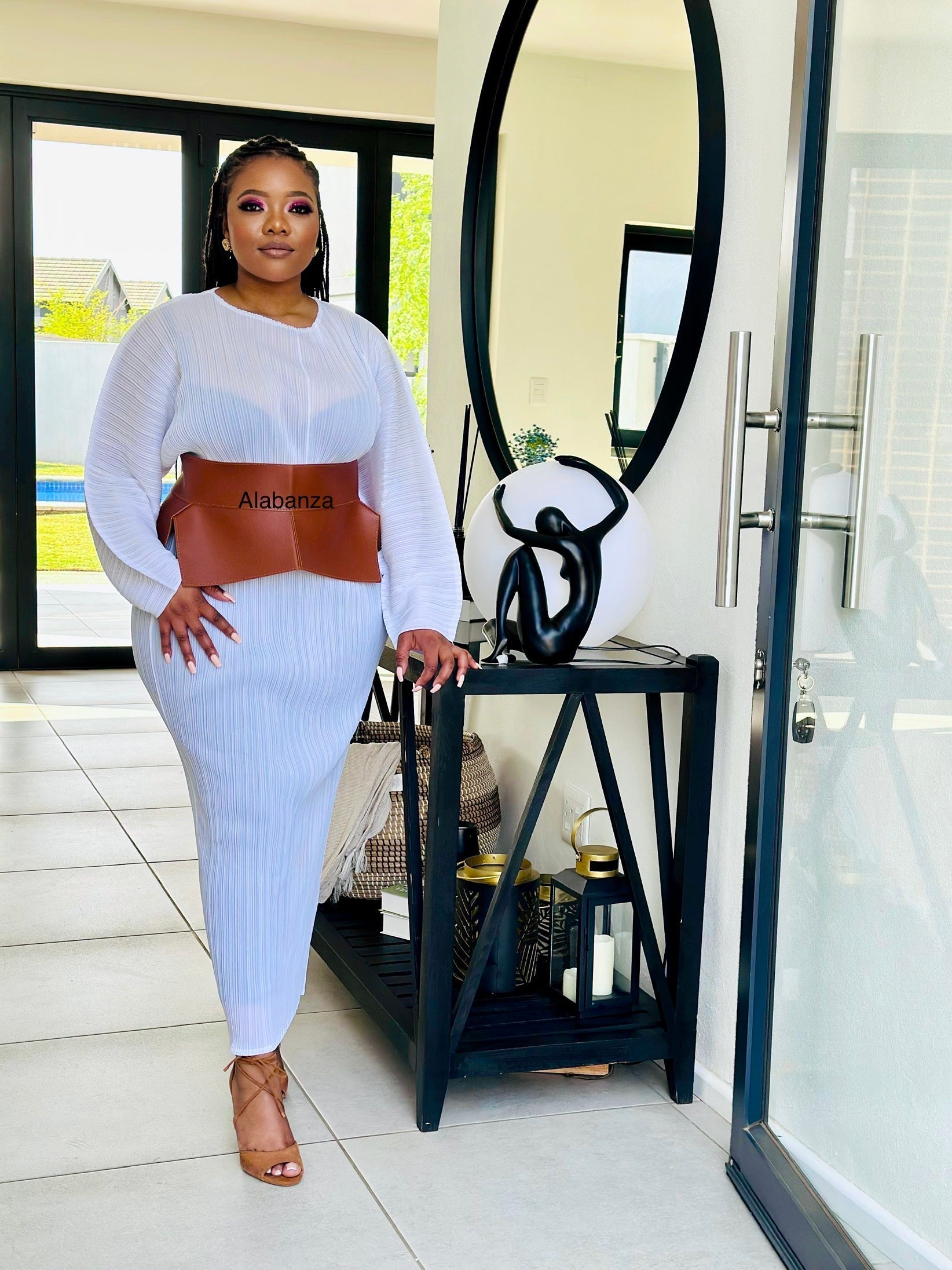 Zurisha White Dress wear something underneath