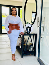 Zurisha White Dress wear something underneath