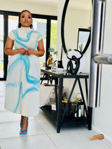 Zuri Cream and Blue Set