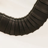 Igbo Leather Standing Mirror – Black