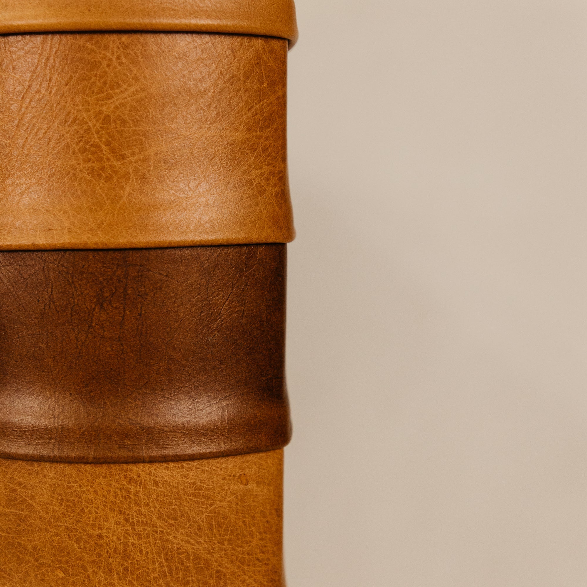 Igbo Leather Standing Mirror – Tan