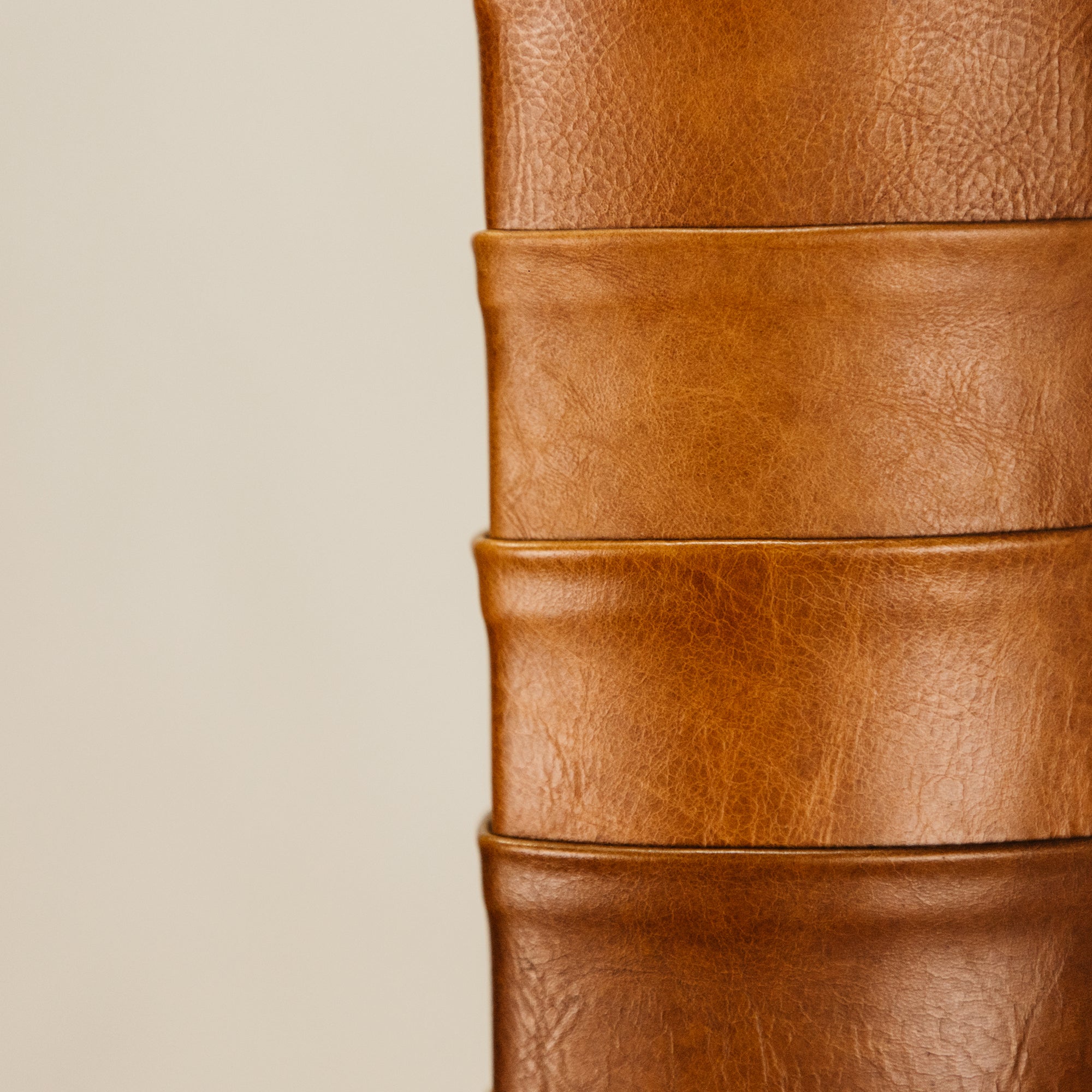 Igbo Leather Wall Mirror – Tan