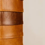 Igbo Leather Wall Mirror – Tan