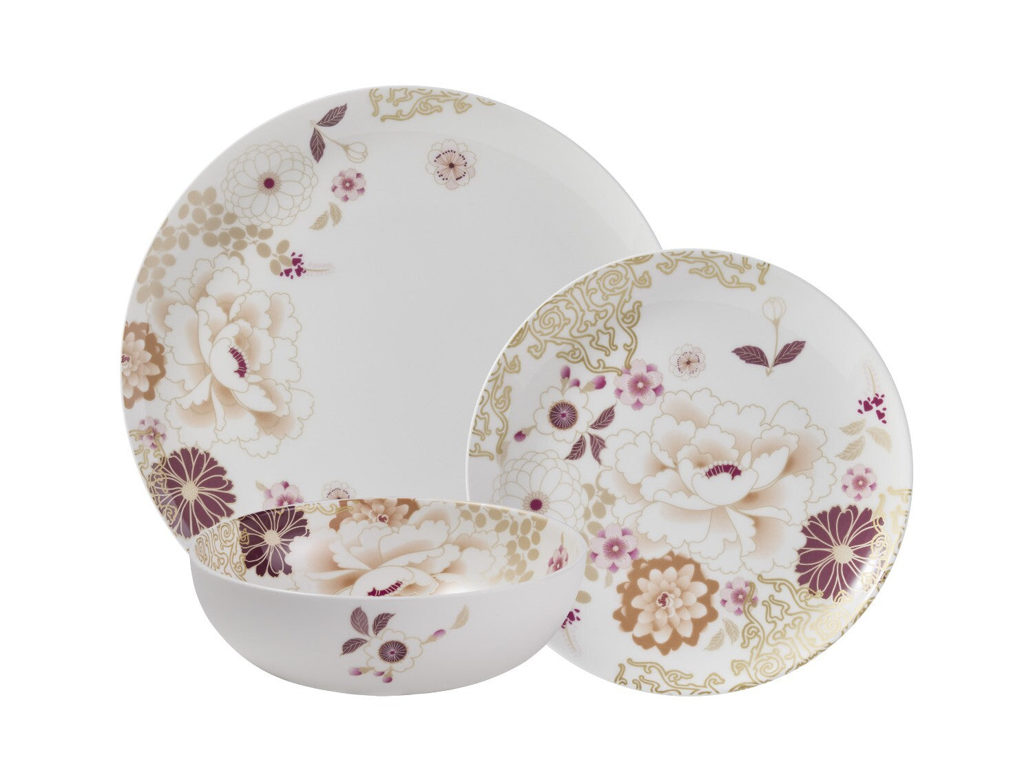 MW Kimono Dinner Set 12 Piece White Gift Boxed
