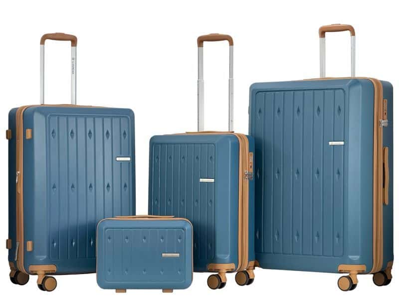 4pc Diamante Luggage Collection - (Available in Forest Green, Jade, Cream & Brown) - Image 2