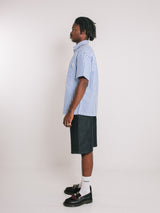 Blue Stripe Button Up