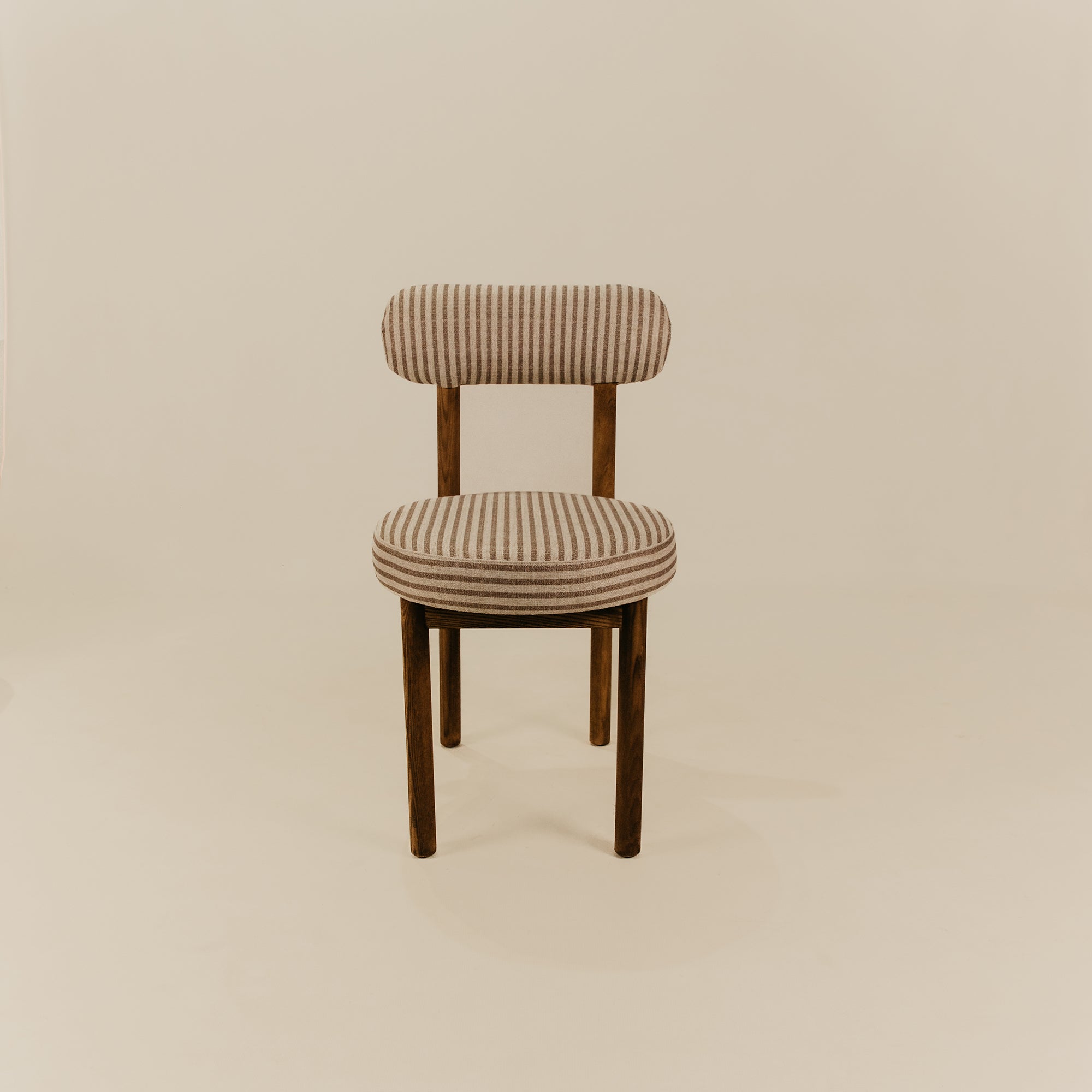 Juno Striped Dining Chair – Brown