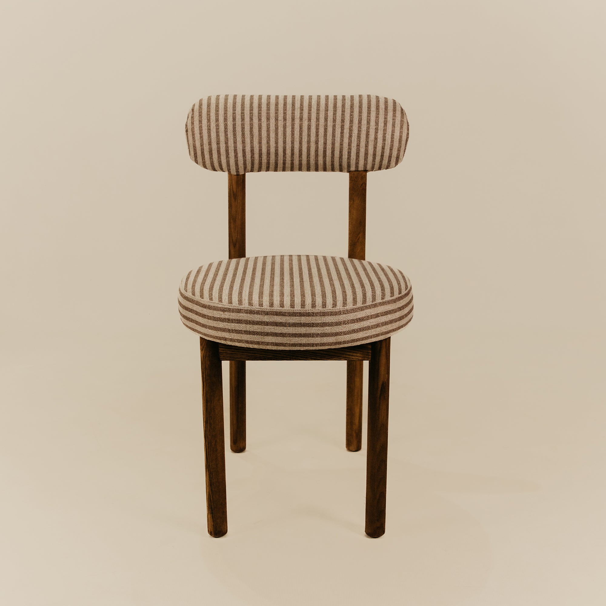 Juno Striped Dining Chair – Brown