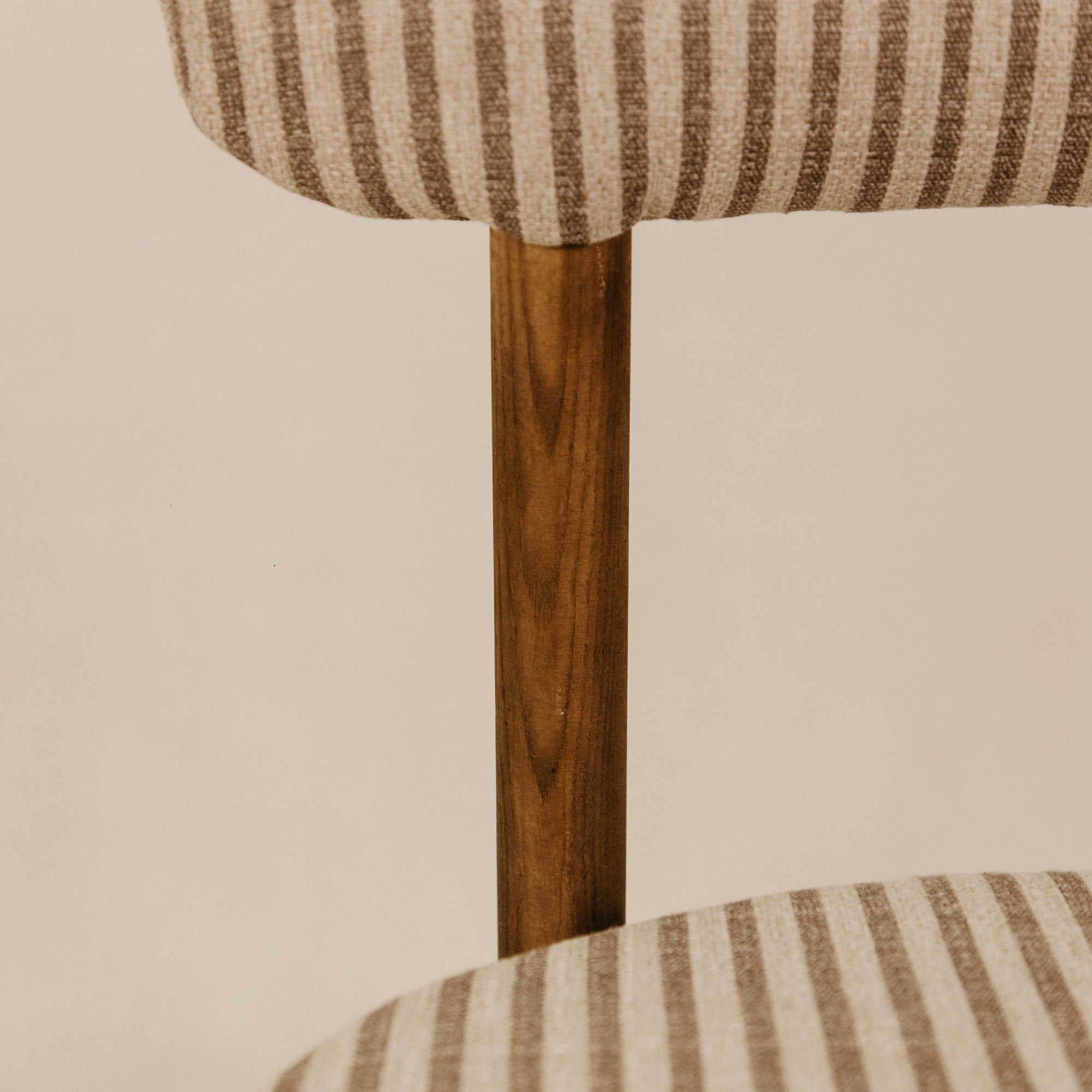 Juno Striped Dining Chair – Brown