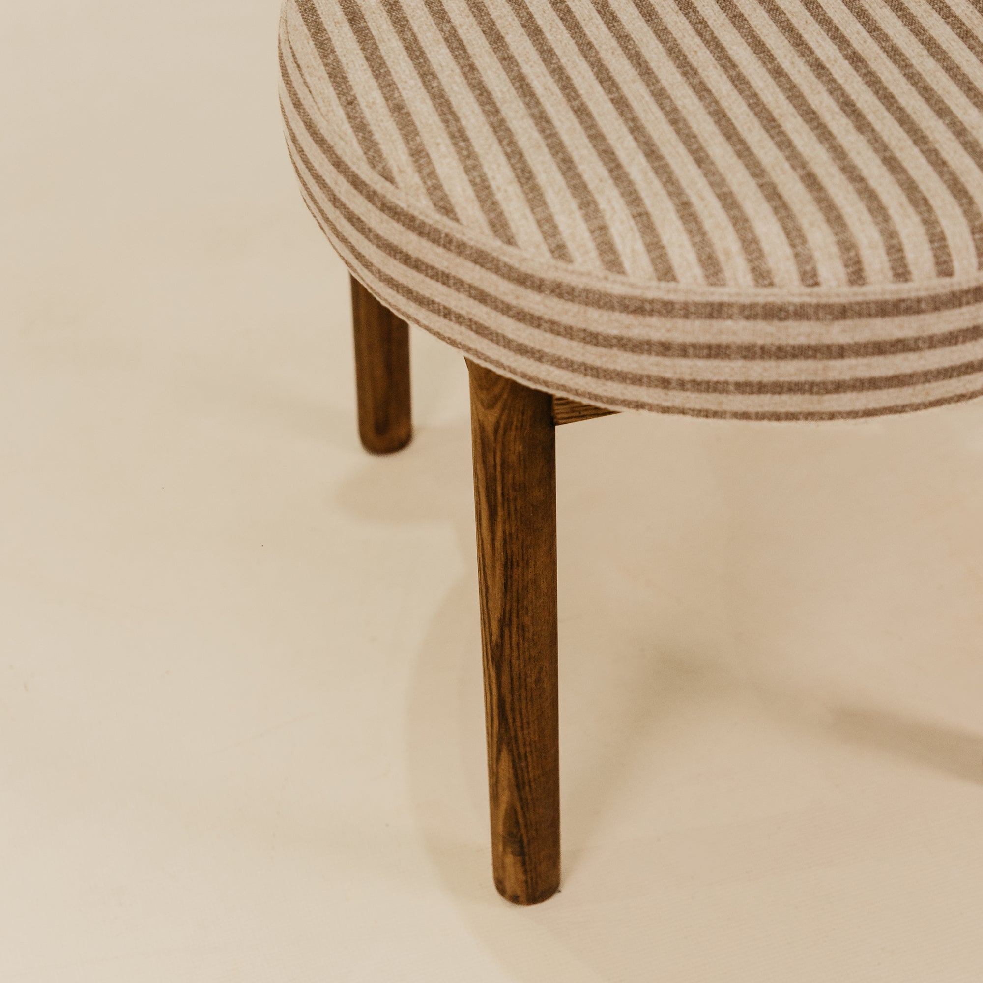 Juno Striped Dining Chair – Brown