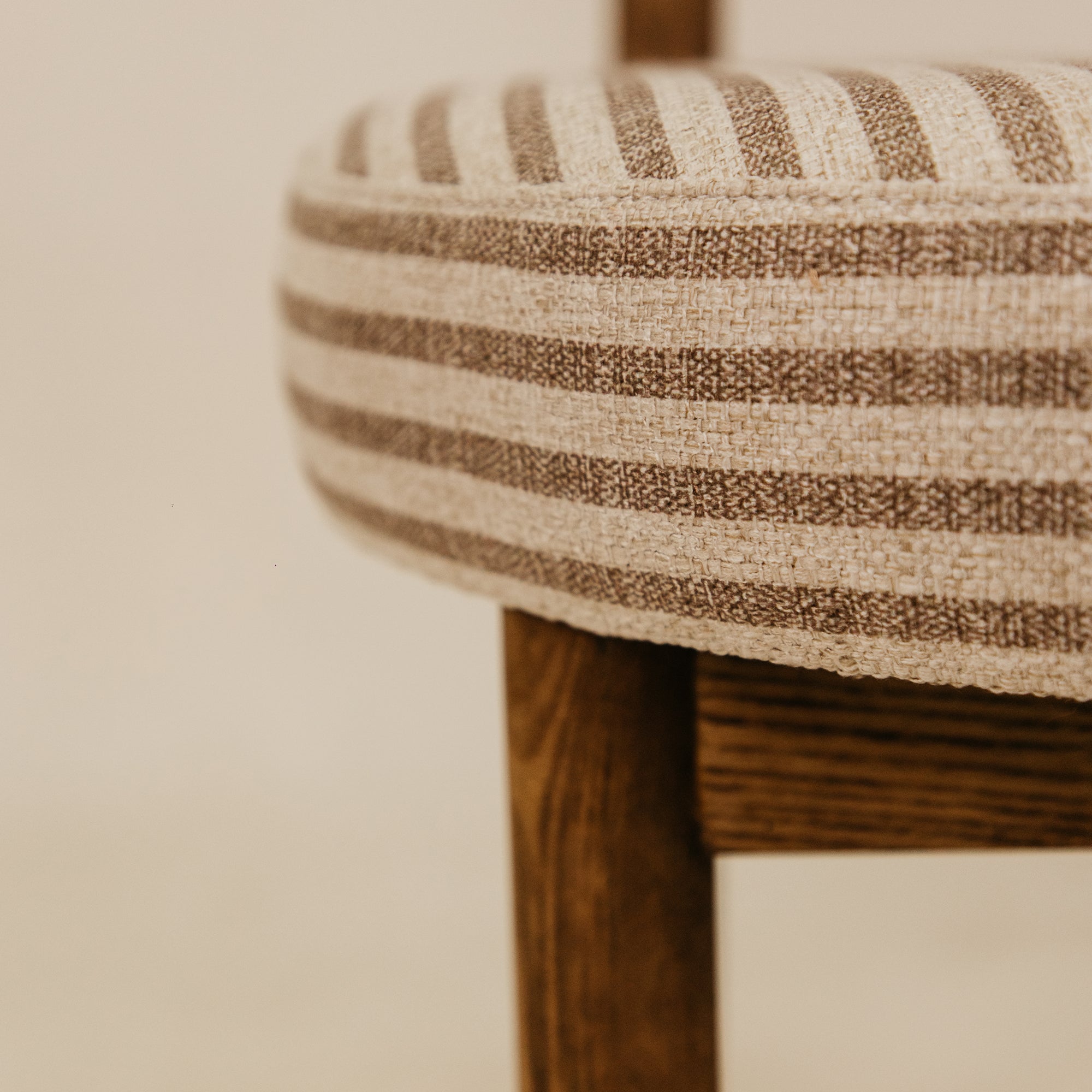 Juno Striped Dining Chair – Brown