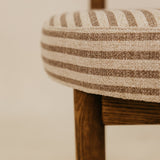 Juno Striped Dining Chair – Brown