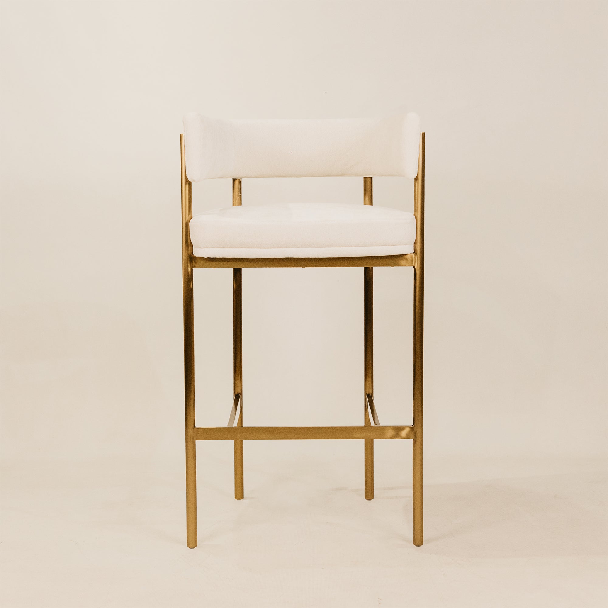 Kaya Bar Chair – White & Gold