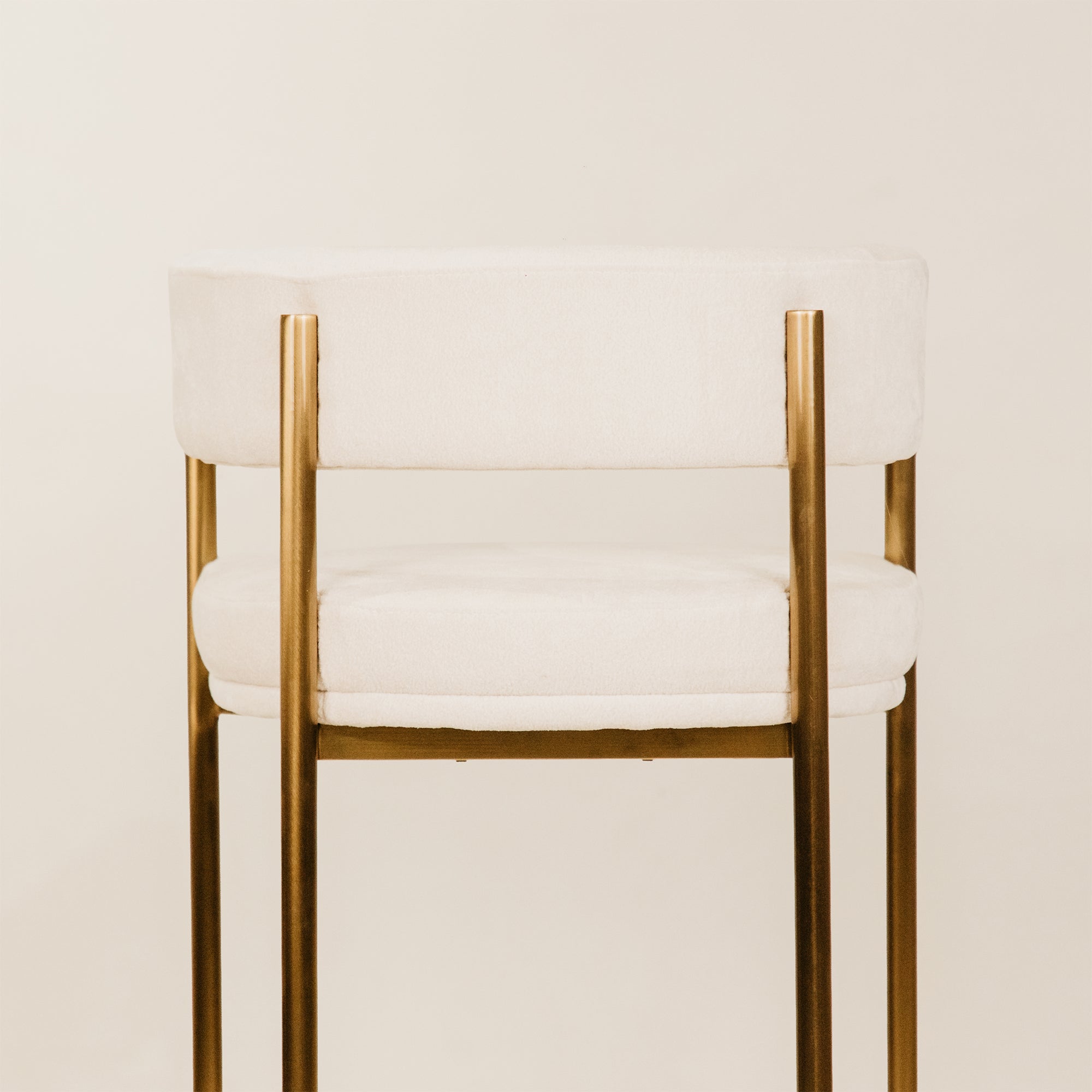 Kaya Bar Chair – White & Gold